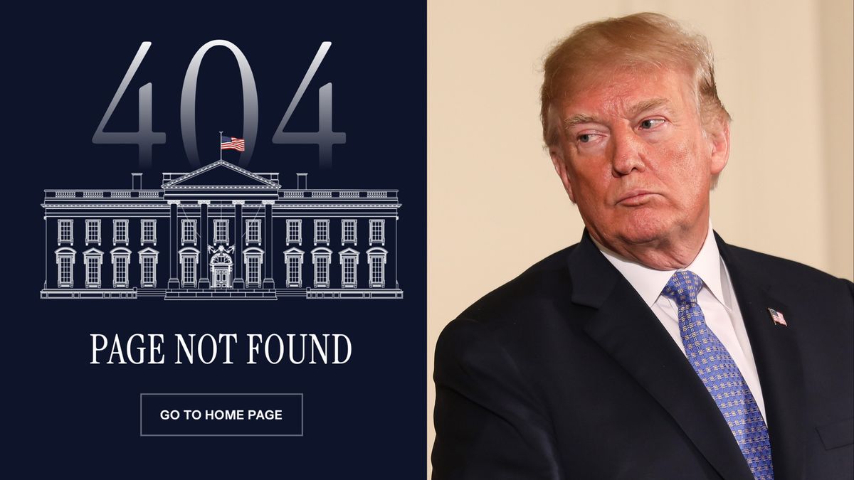 404 Page Not Found Image and Donald Trump