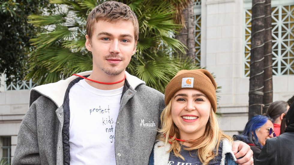 Actors Miles Heizers and Mae Whitman