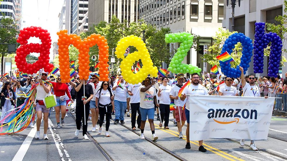 amazon company participation LGBTQIA pride parade San Francisco