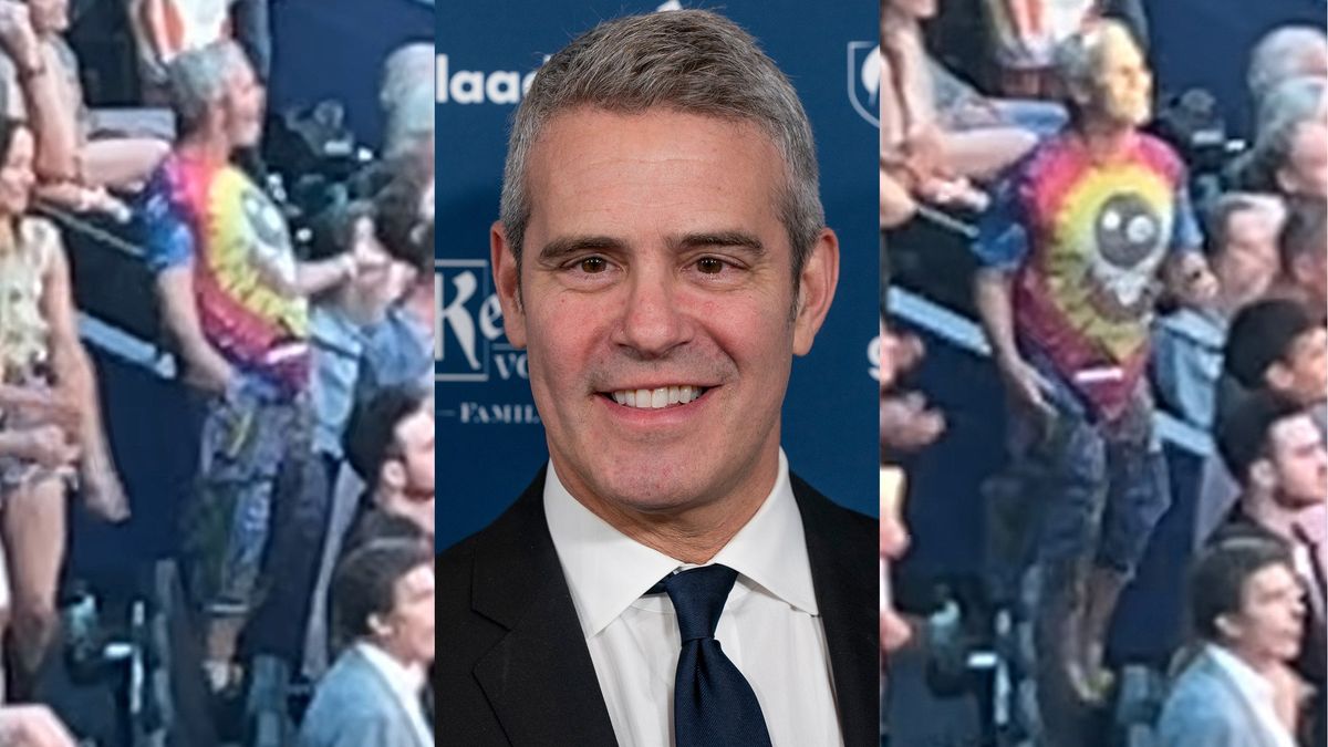 Andy Cohen rocking out at a Grateful Dead concert