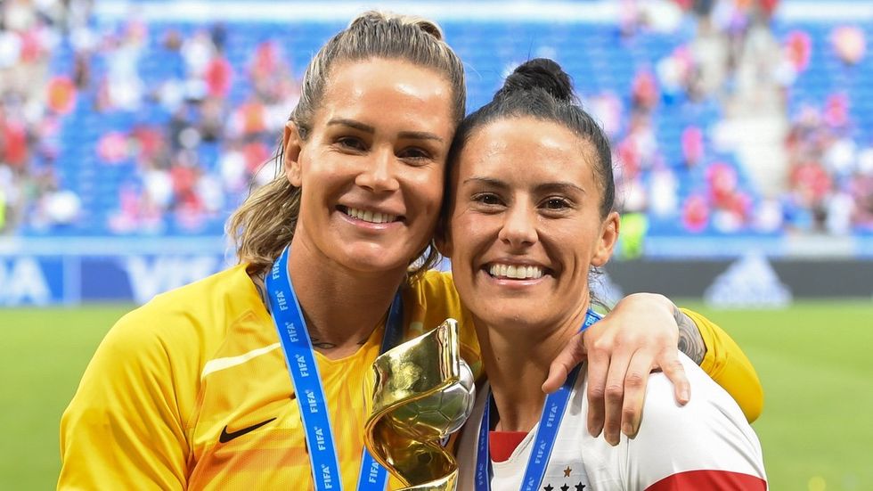 Ashlyn Harris and Ali Krieger