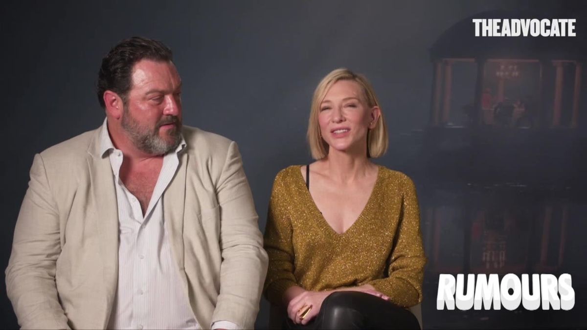 Cate Blanchett talks man buns & giant female brains in 'Rumours'