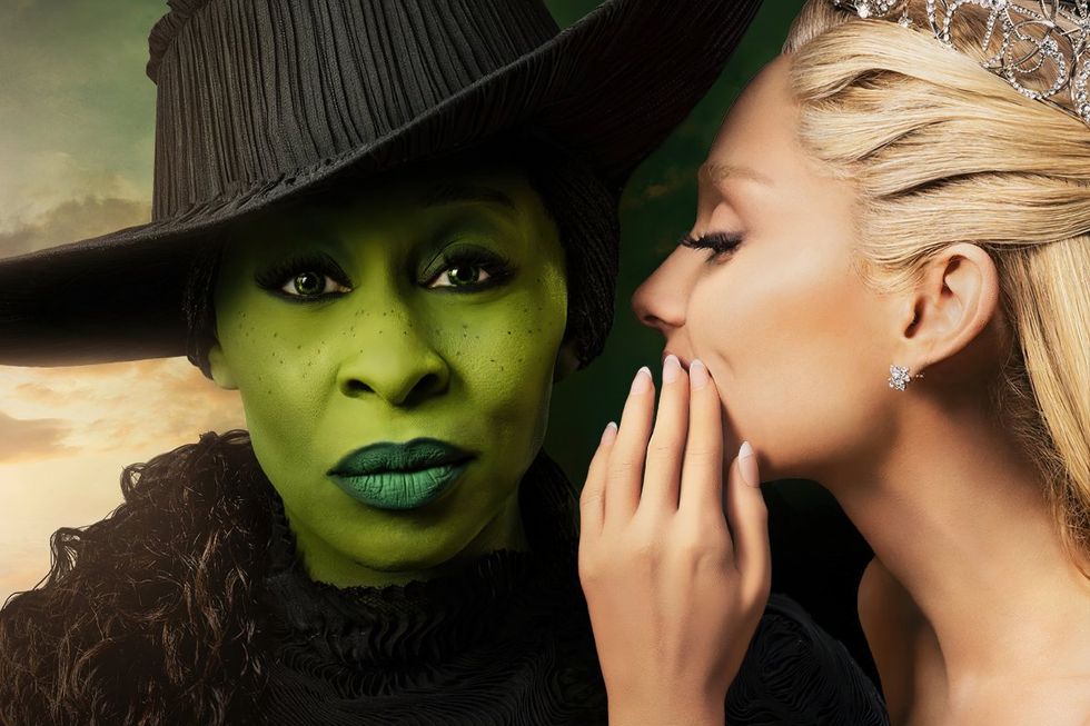 Cynthia Erivo and Ariana Grande in the Wicked movie poster