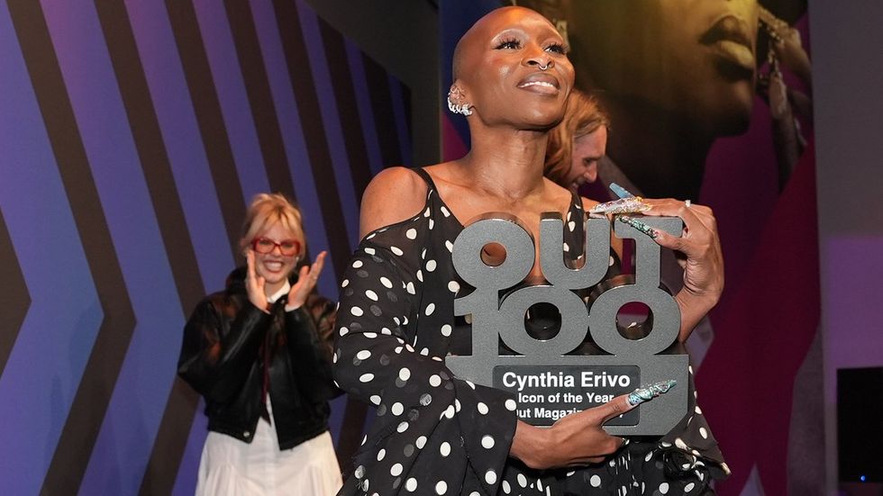 Cynthia Erivo at star studded Out100 event celebrating queer culture