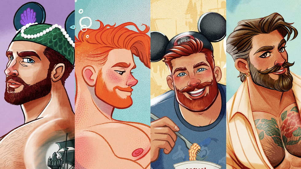 Disney inspired gay art by Alfredo Roagul