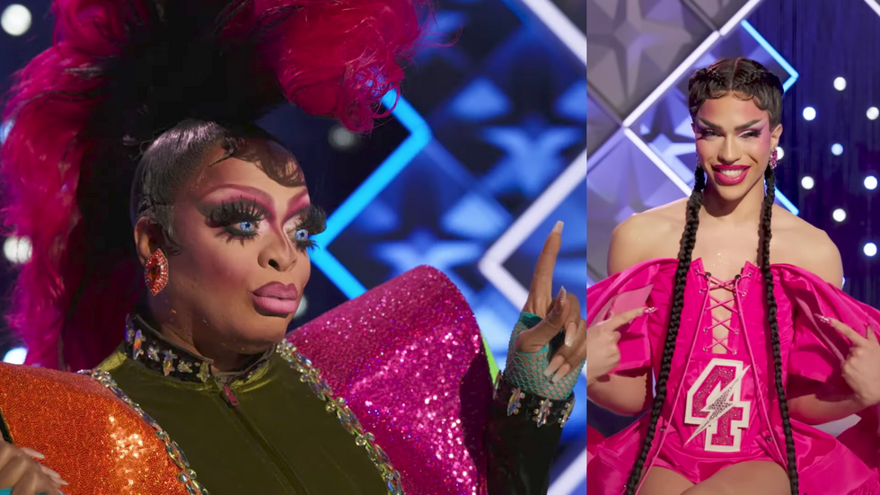 Drag queen Kennedy Davenport and Miss Fiercalicious in the promotional videos for 'Canada vs the World' season 2