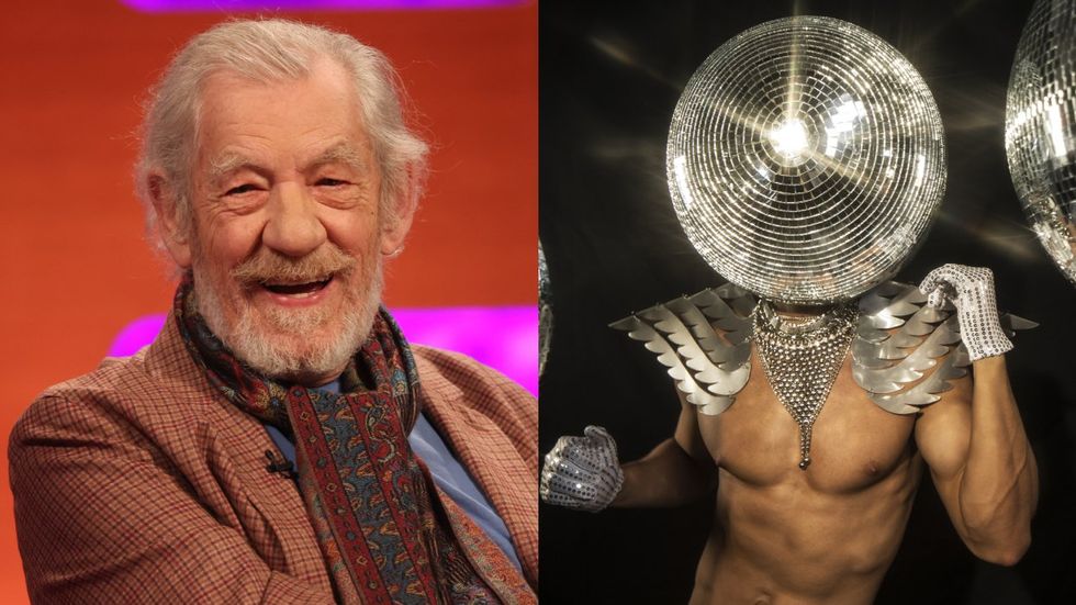 Ian McKellen spotted partying with men at London's gay nightclub Roast.