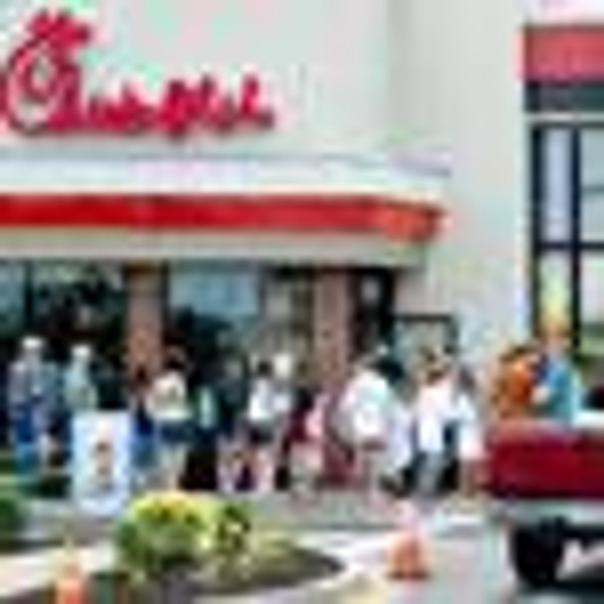 Maryland Chick-fil-A Vandalized with Stickers and a Rainbow Flag