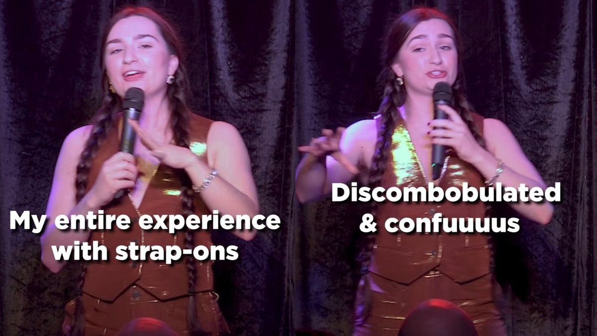 This queer comedian's jokes about strap-on awkwardness are way too real & we can't stop giggling