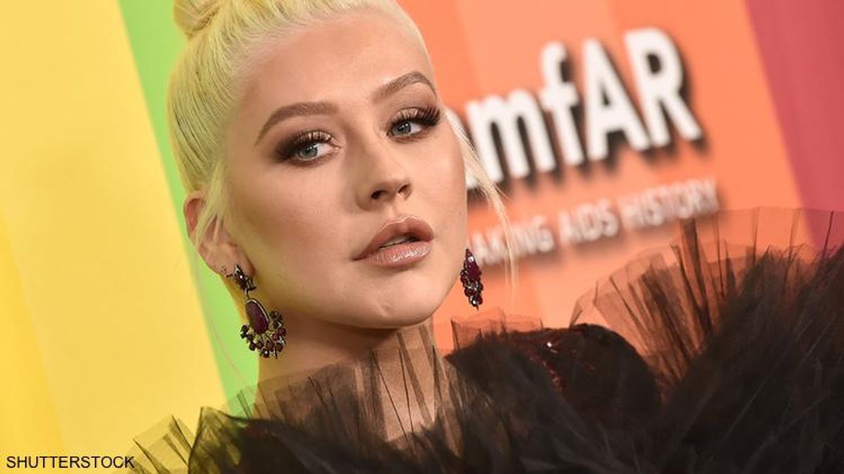 Christina Aguilera Performed With Glittery Green Strap-On for LA Pride