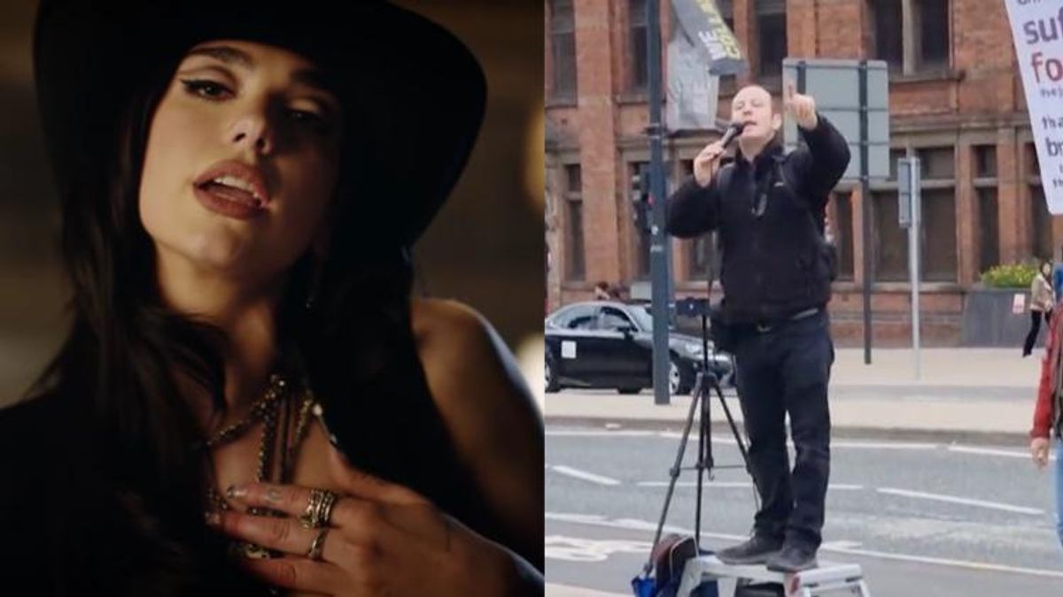 Watch a Street Preacher’s Attack on Dua Lipa Fans Hilariously Backfire