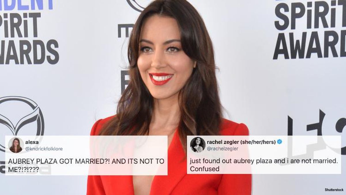 Aubrey Plaza Got Married & the Internet Is Spiraling