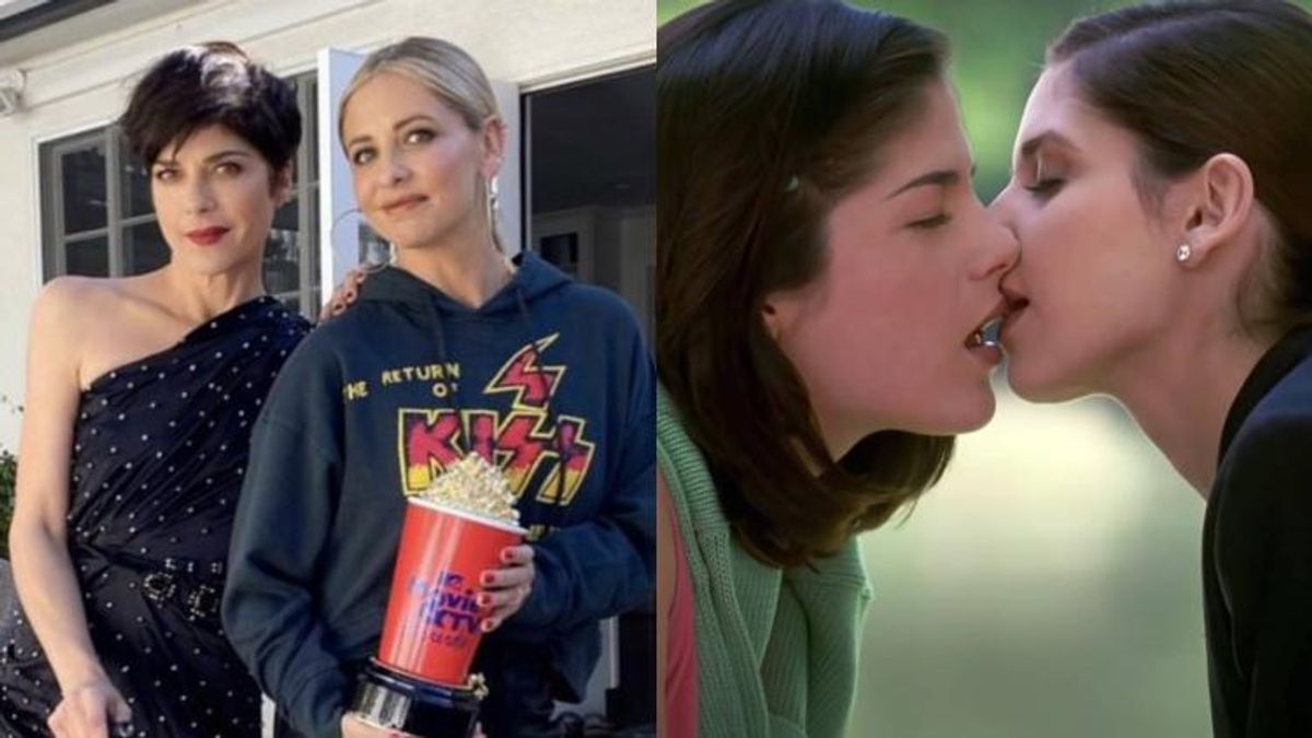 Sarah Michelle Gellar & Selma Blair Recreated THAT Iconic Movie Kiss