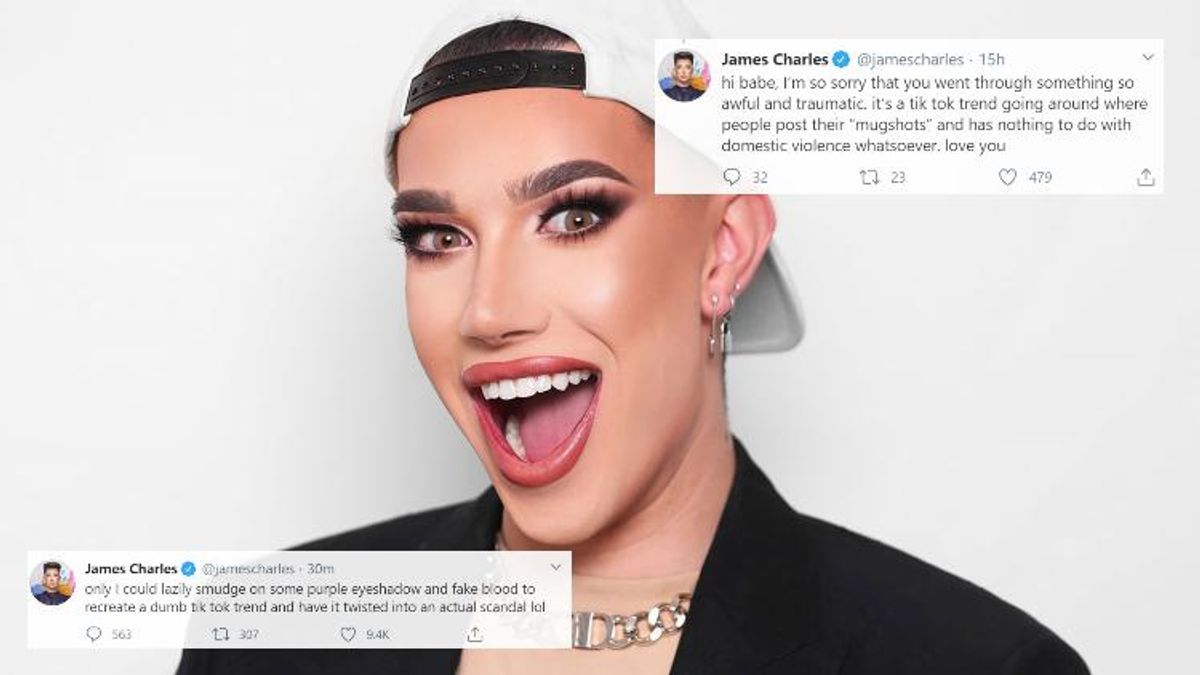 James Charles Gets Dragged for Glamorizing Violence in New Makeup Look