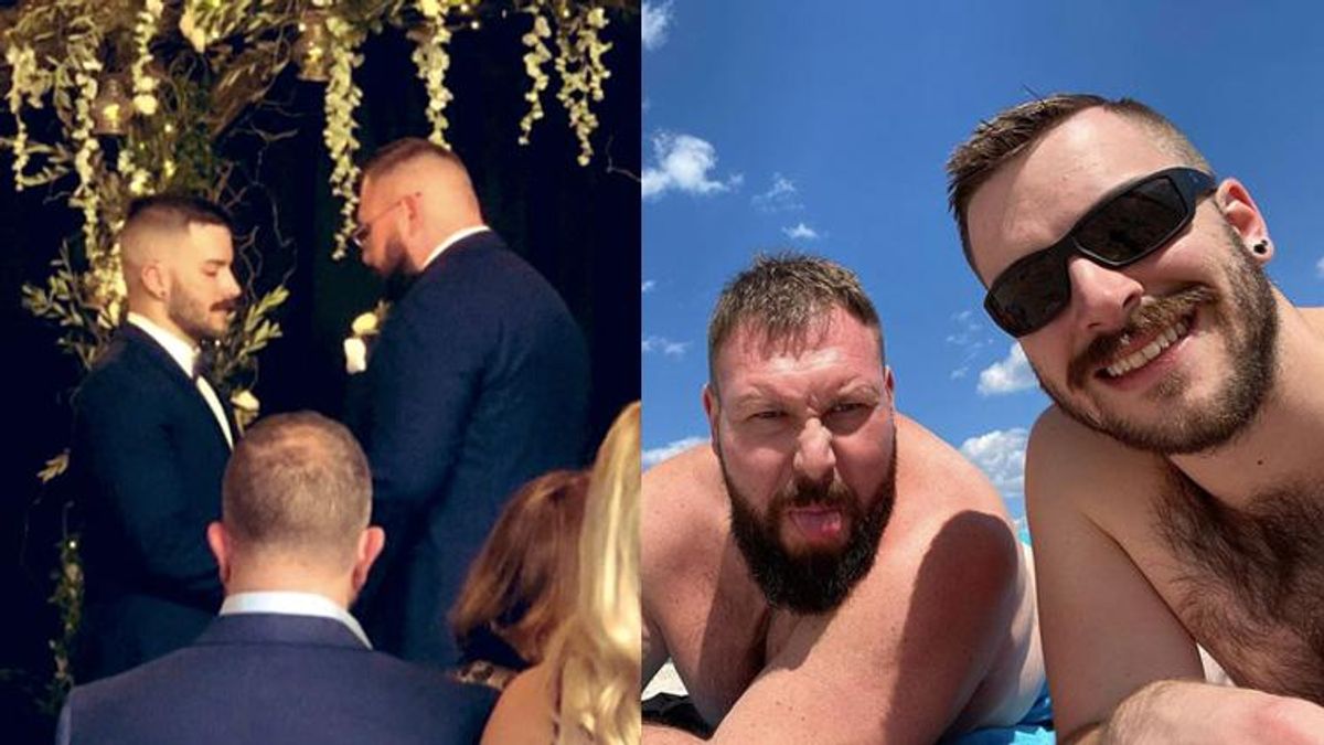 Pro Wrestler Mike Parrow Marries Longtime Boyfriend Morgan Cole