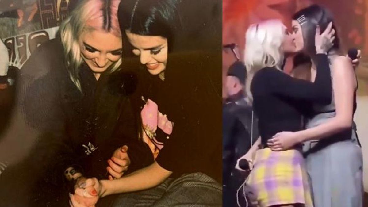 Gal Pals Selena Gomez and Julia Michaels Kiss, Get Matching Tattoos