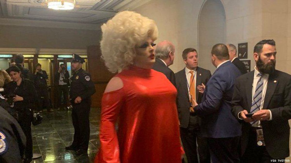 This Drag Queen Sashayed Into Trump's Impeachment Inquiry