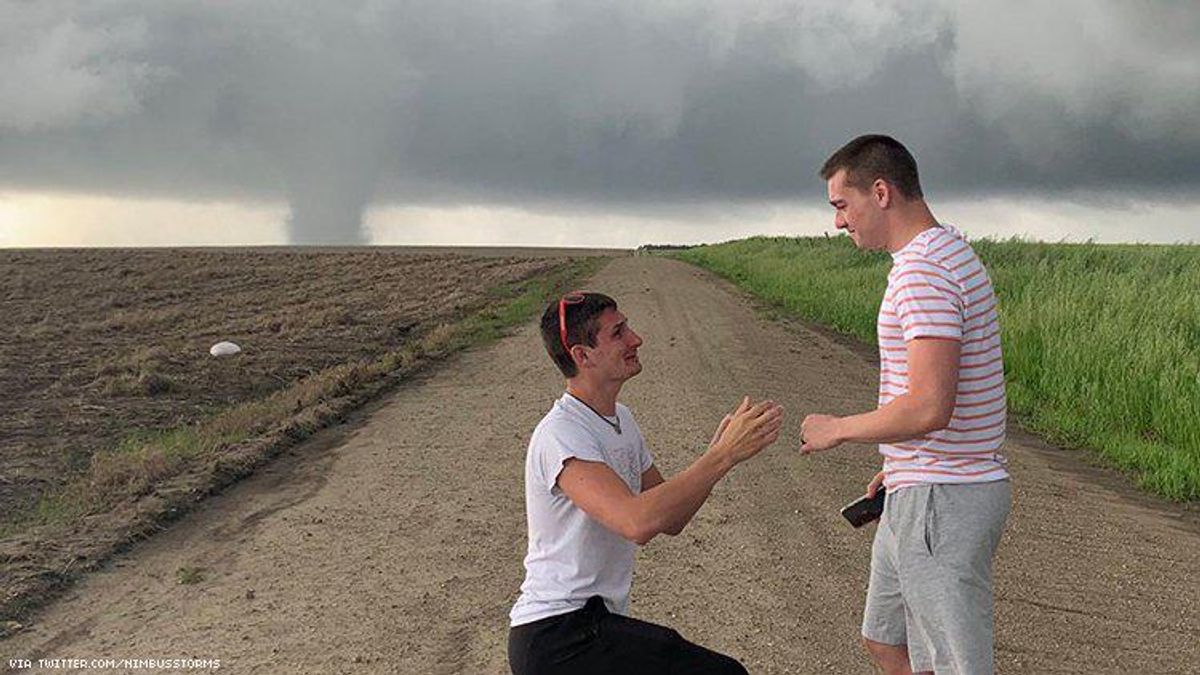 This Guy Proposed to His Boyfriend in Front of a Tornado