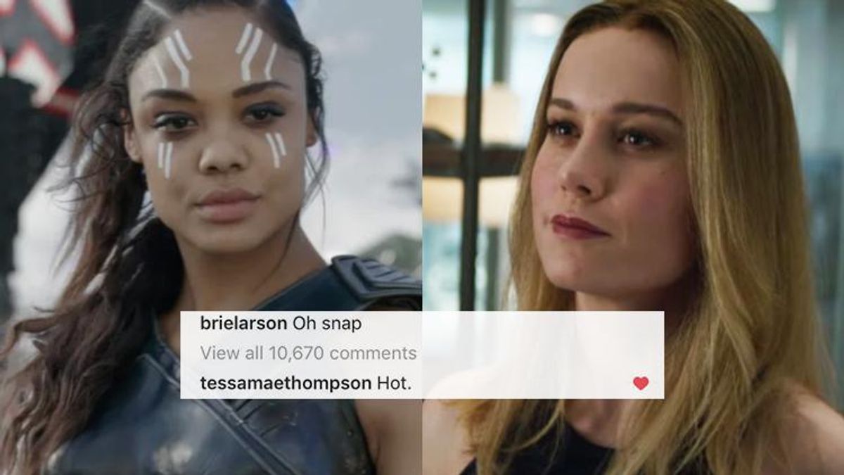 Tessa Thompson Commented 'Hot' on Brie Larson's Instagram Post