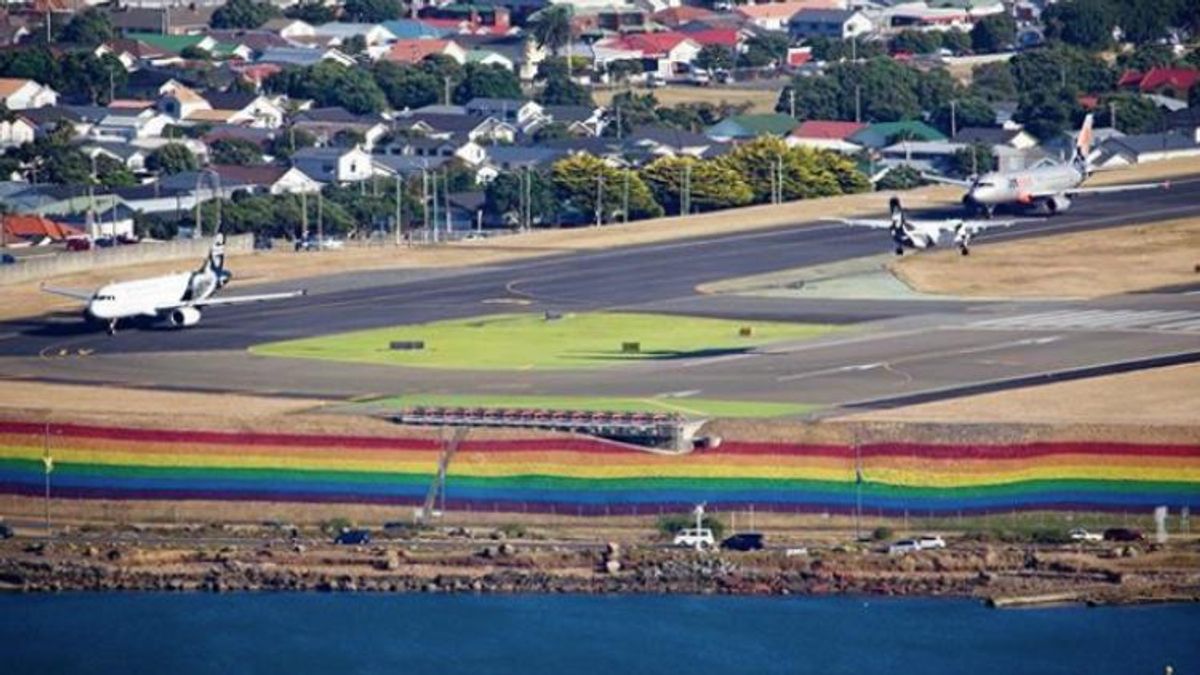 New Zealand Airport Celebrates Pride With Rainbow Runway