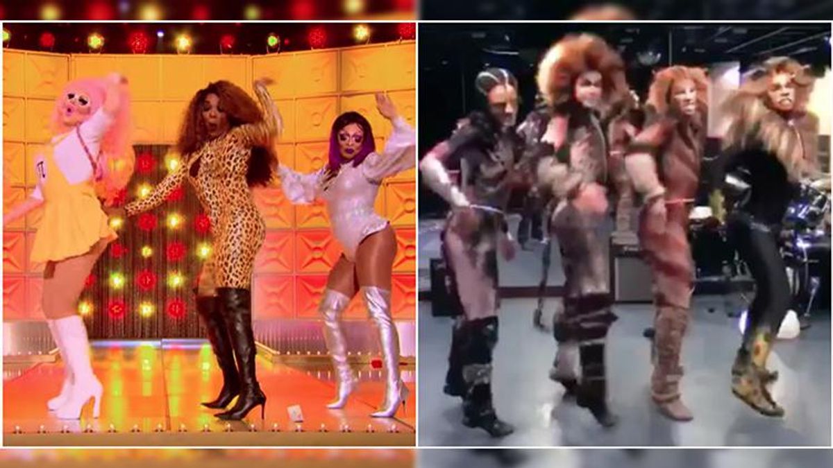 The Cast of 'Cats' Recreated Bebe Zahara Benet's Jungle Kitty Routine from 'All Stars 3'