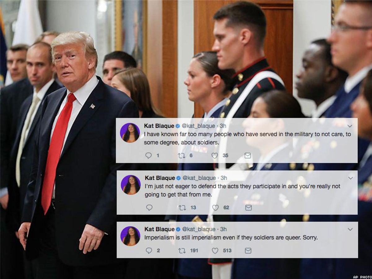 Kat Blaque's Tweets Sum Up How We Feel About Trump's Trans Military Ban