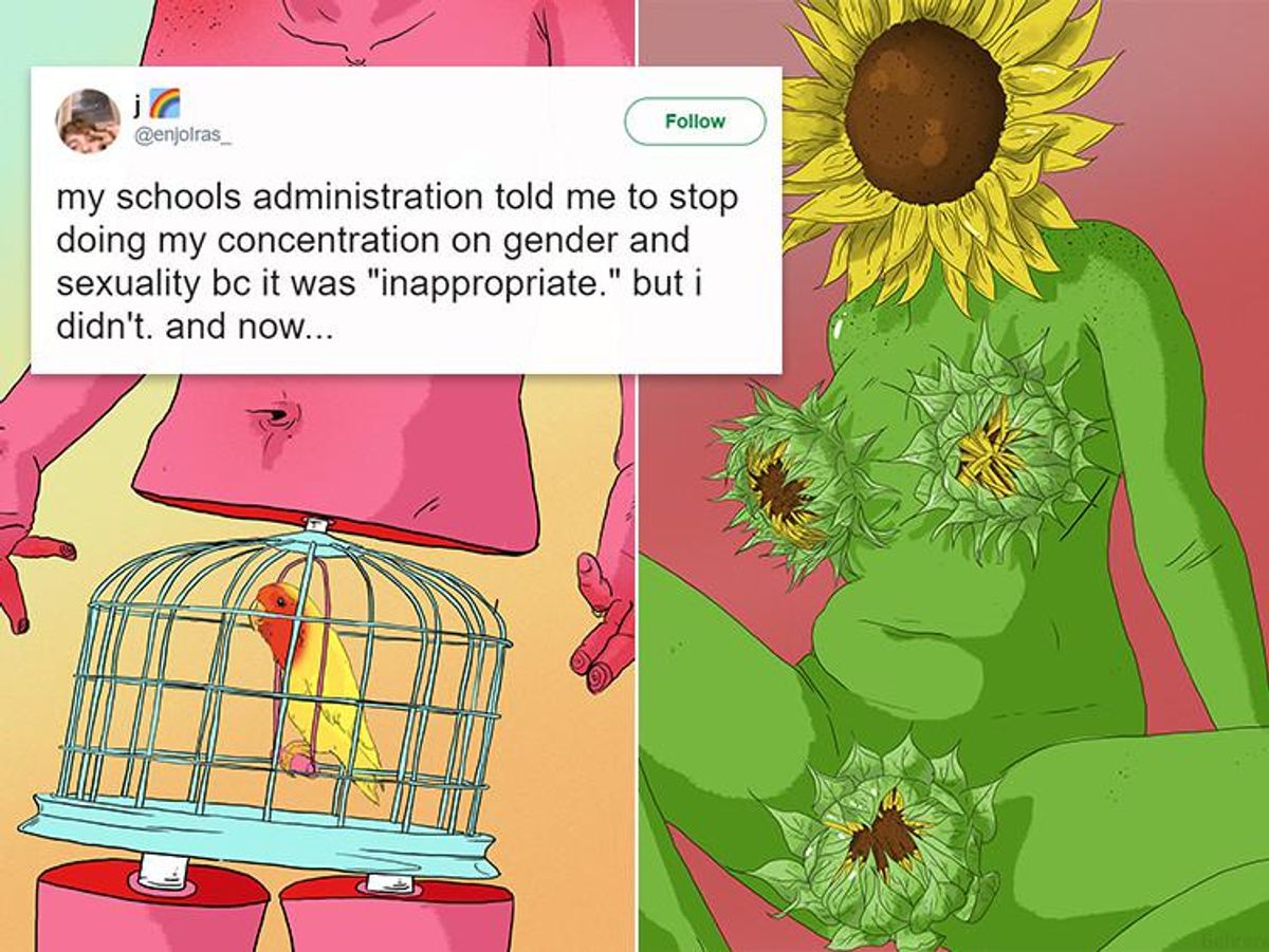 This Teen's Queer Art Was Deemed 'Inappropriate' by His School and His Clapback Was Perfect