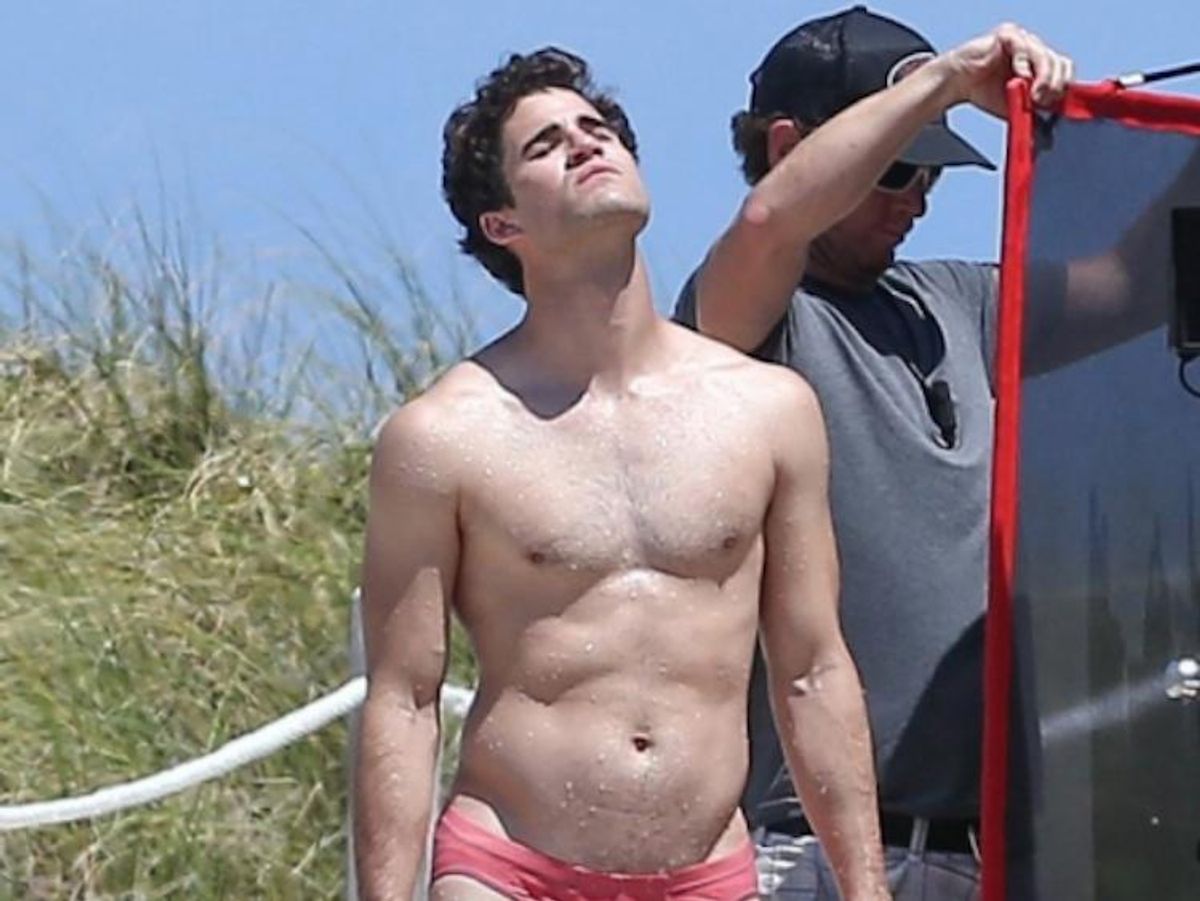 Darren Criss Flaunts Skimpy Speedo on Set of 'American Crime Story'