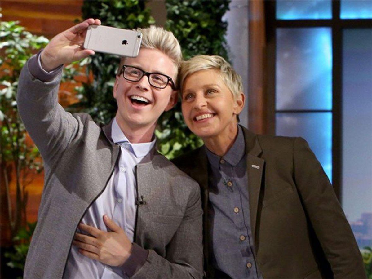 Definitive Proof Tyler Oakley Is Ellen DeGeneres' Biggest Fangirl