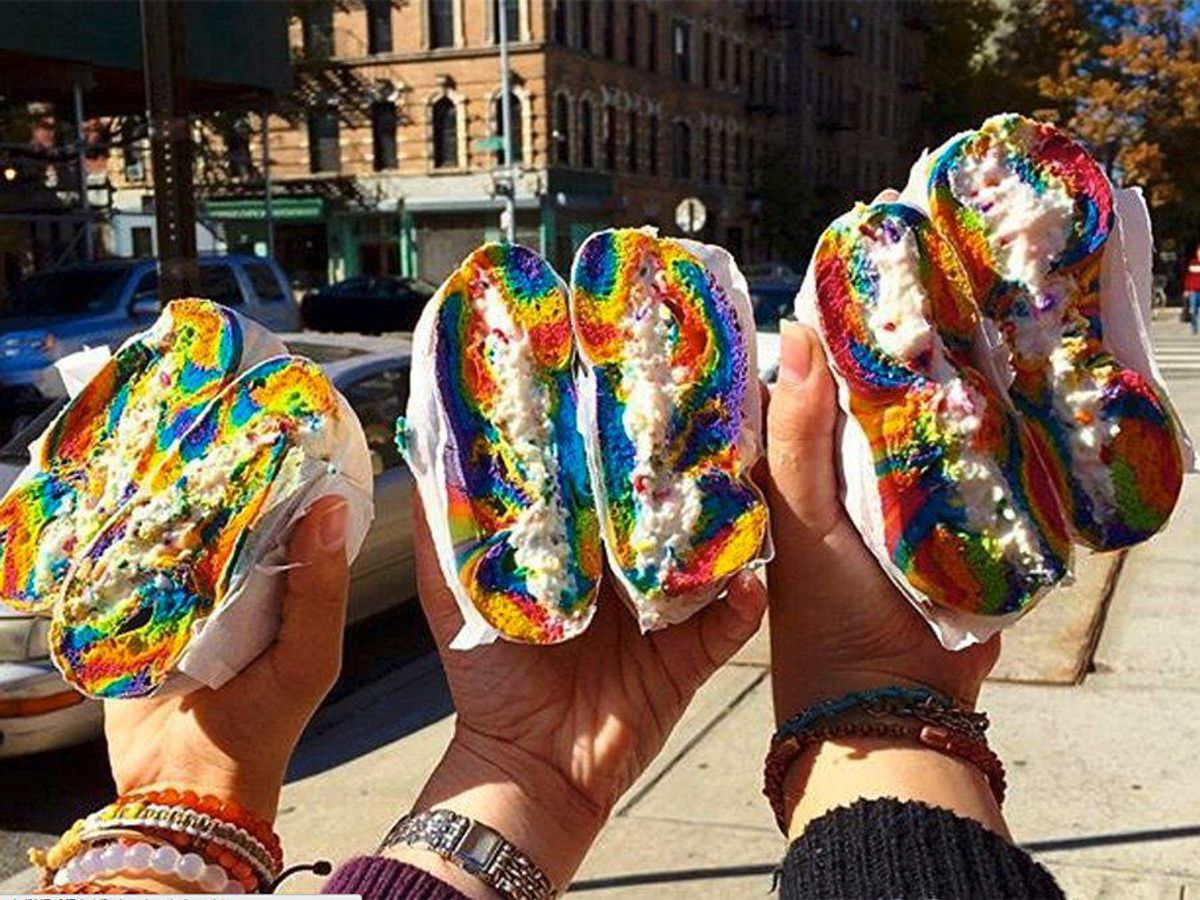 You Must Try This Rainbow Bagel That Tastes Like Fruity Pebbles