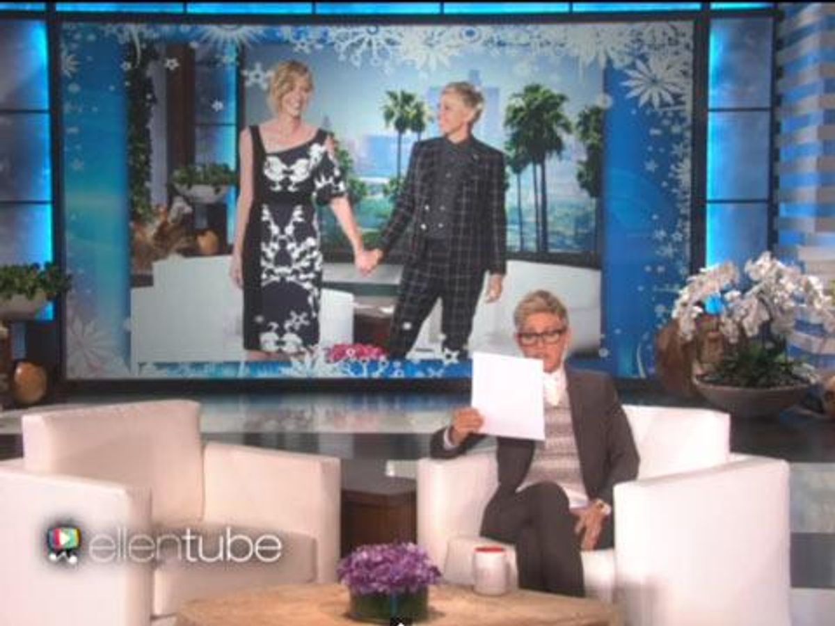 WATCH: Ellen DeGeneres and Portia de Rossi's Year In Review As Told By Ellen