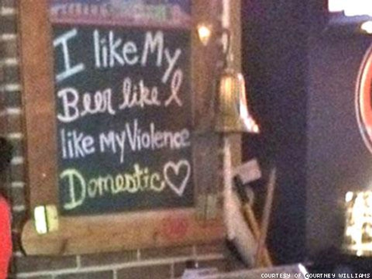 Op-ed: Bartender's Domestic Violence Joke Tastes Sour