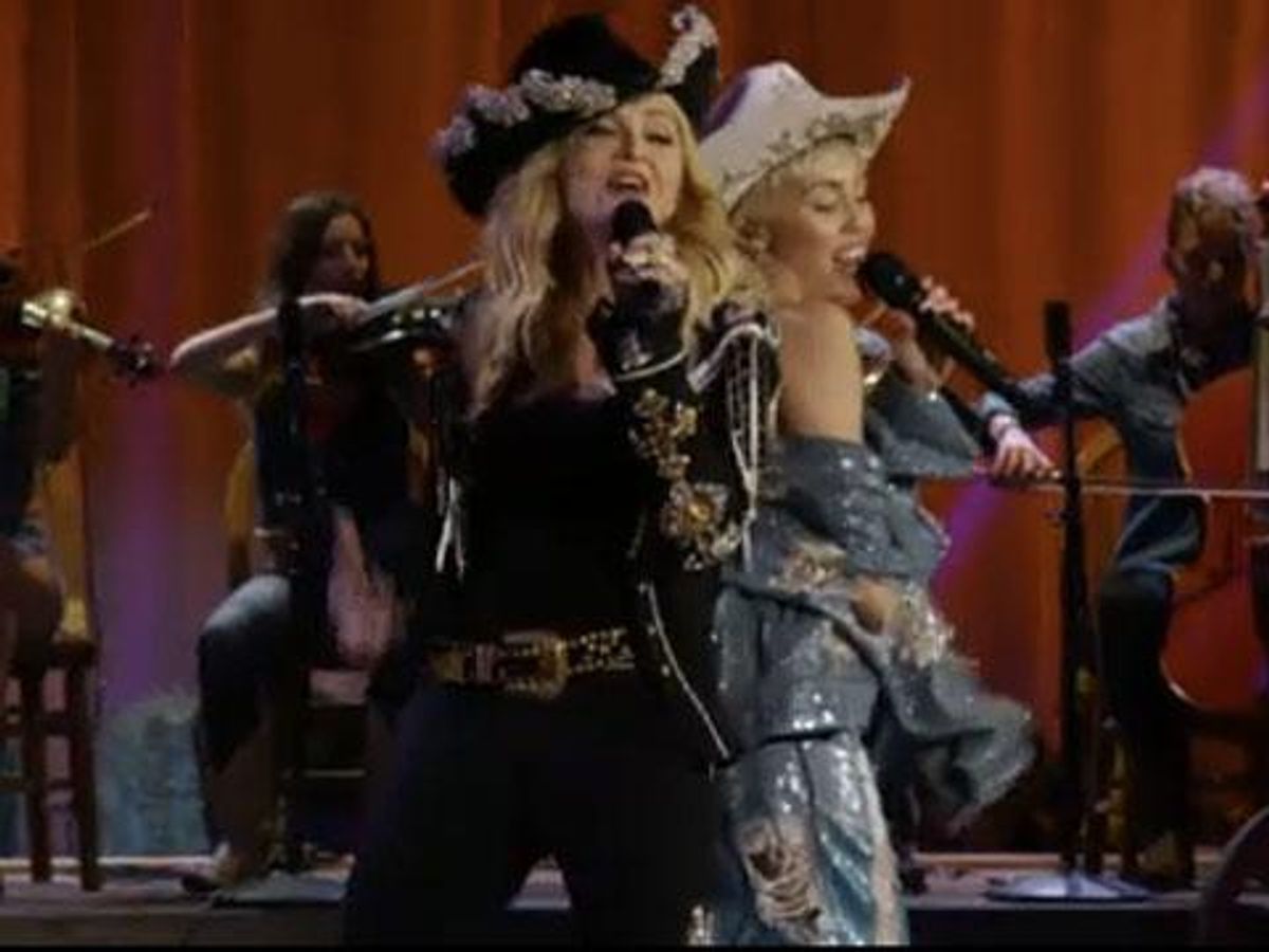 WATCH: Madonna and Miley Cyrus' Bump and Grind Unplugged Medley 