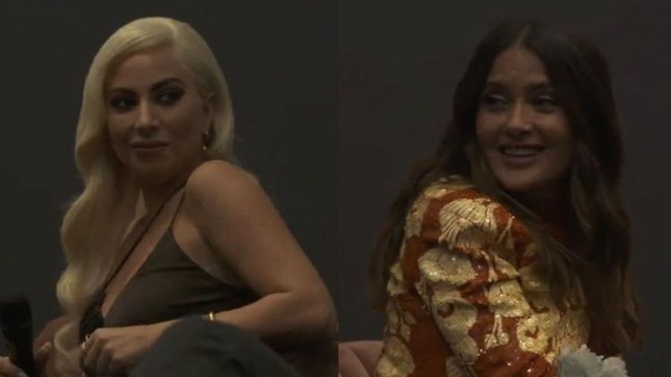A Lady Gaga & Salma Hayek Sex Scene Was Cut From 'House of Gucci'