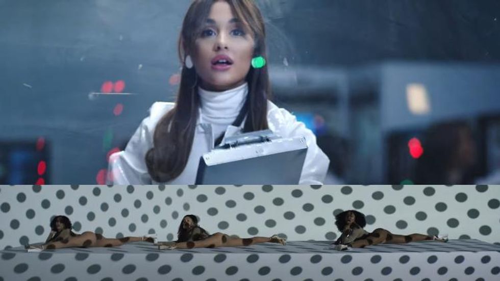 Ariana Grande Naked Lesbian - Ariana Grande Is the Queen of Science (& the Splits) in '34+35' Video