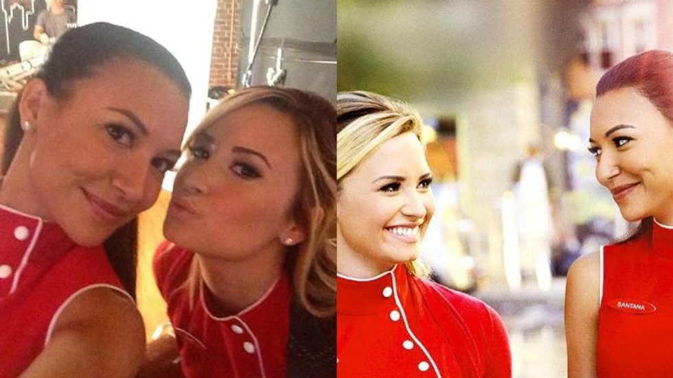 Blonde Lesbian Demi Lovato - Naya Rivera's 'Glee' Character Helped Demi Lovato With Her Sexuality