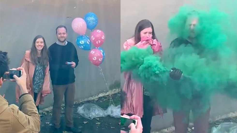 Fan makes Rams-Bills look like gender reveal with smoke bomb on field