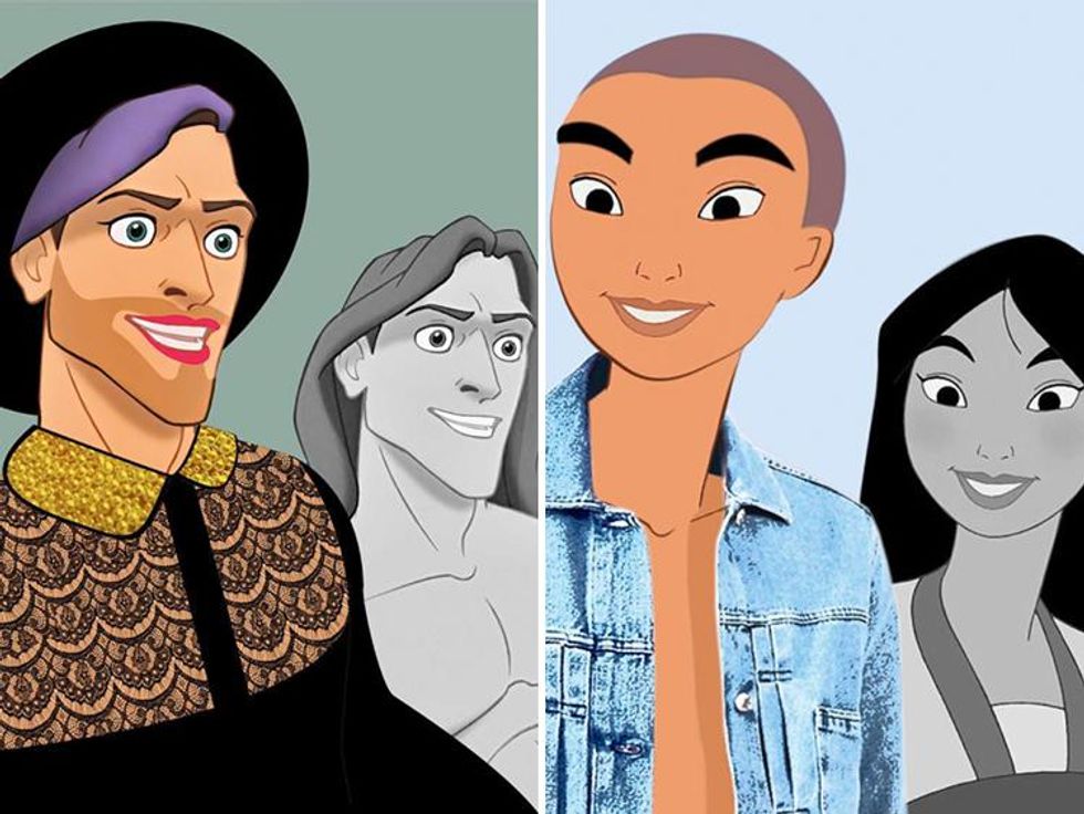 This Artist Reimagined Disney Characters as Transgender to Explore