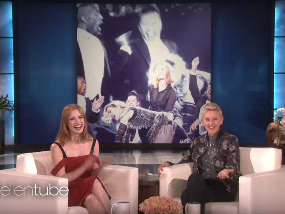 Jessica Chastain Explaining How She Spanked Madonna Could Make