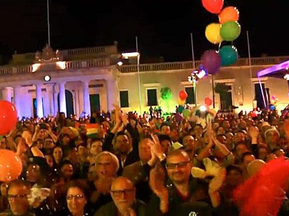 WATCH: Malta Celebrates Civil Unions and Adoption Rights for Same-Sex Couples