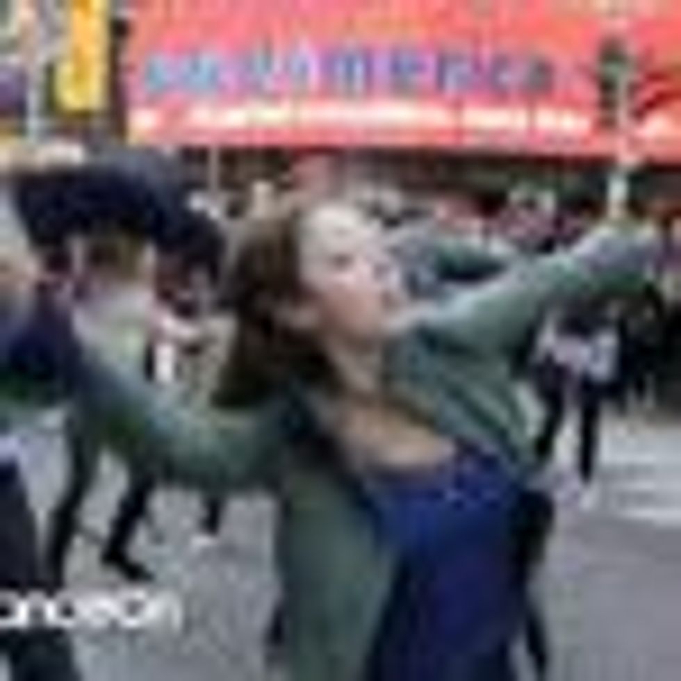 The Jets Go Co-Ed with West Side Story Flash Mob in Times Square