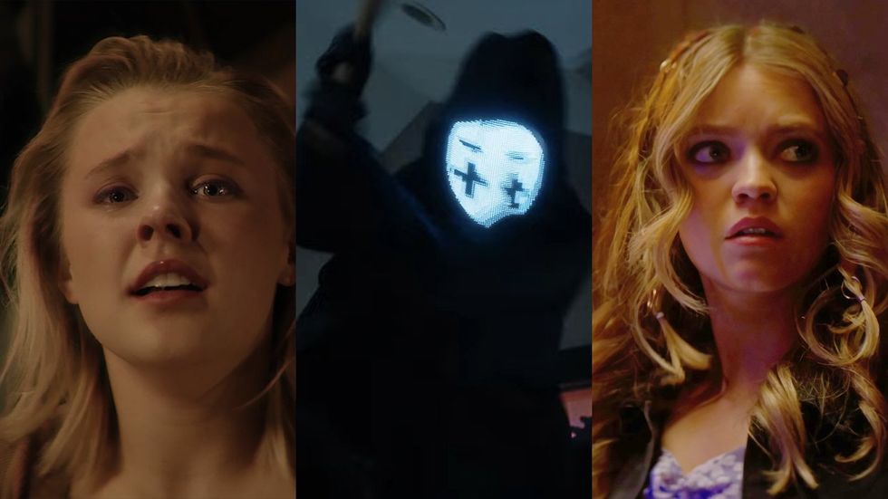 jojo siwa, the killer and jade pettyjohn in #AMFAD: All My Friends are Dead 