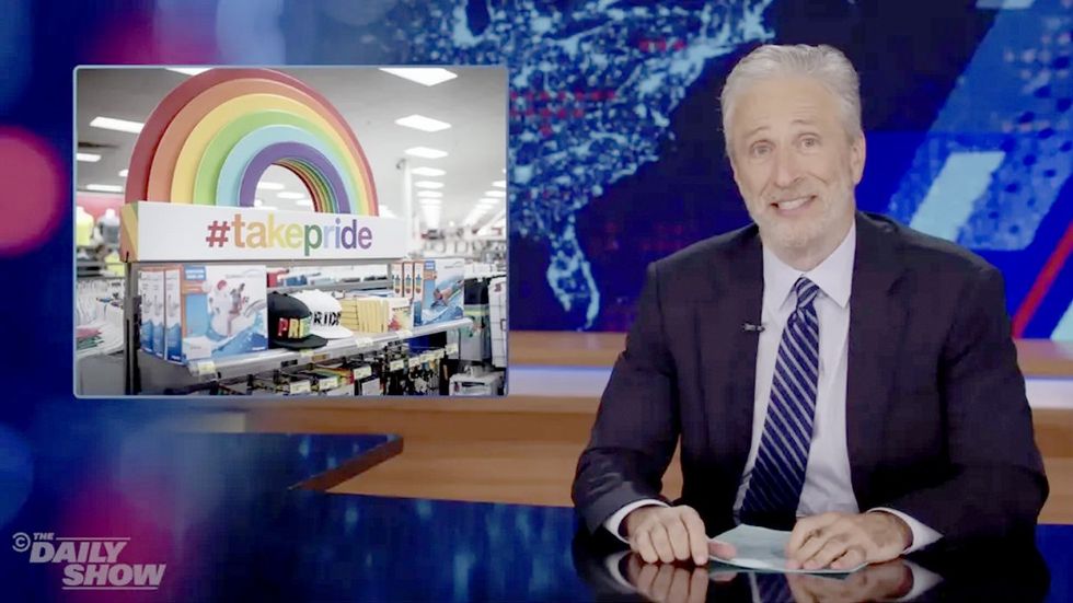 Jon Stewart hosting The Daily Show