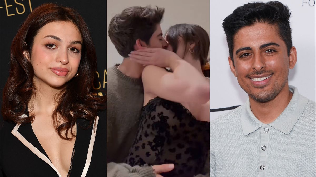 Josie Totah and Karan Brar kissing on TikTok