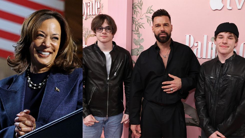 Kamala Harris; Ricky Martin and sons