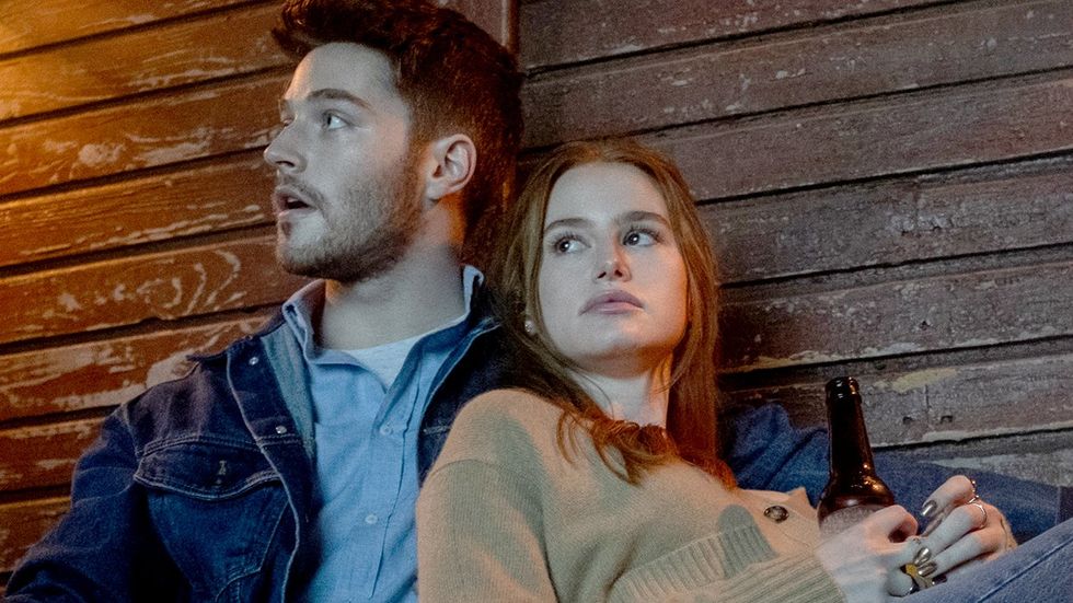 [L-R] Froy Gutierrez as “Ryan” and Madelaine Petsch as “Maya” in THE STRANGERS - Chapter 1, a Lionsgate release. Photo Credit: John Armour for Lionsgate.