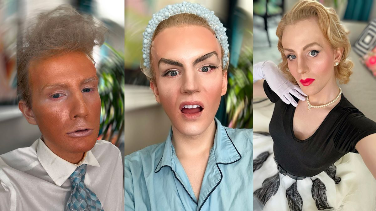 Landon Reid is drag queen June Rogers who went viral for Donald Trump and Matt Gaetz makeup tutorials