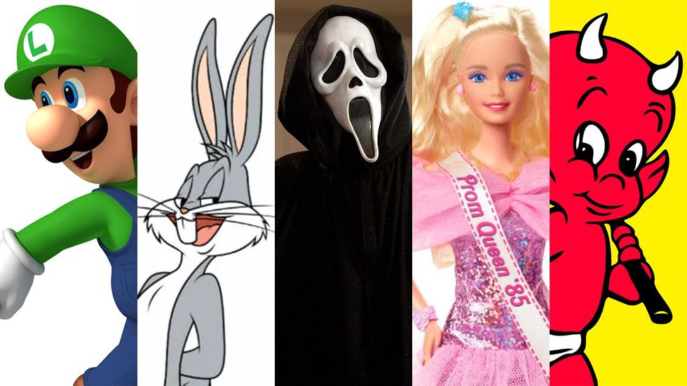 Last Minute Halloween Costume Tip Characters Luigi Bugs Bunny Ghostface Barbie Devil