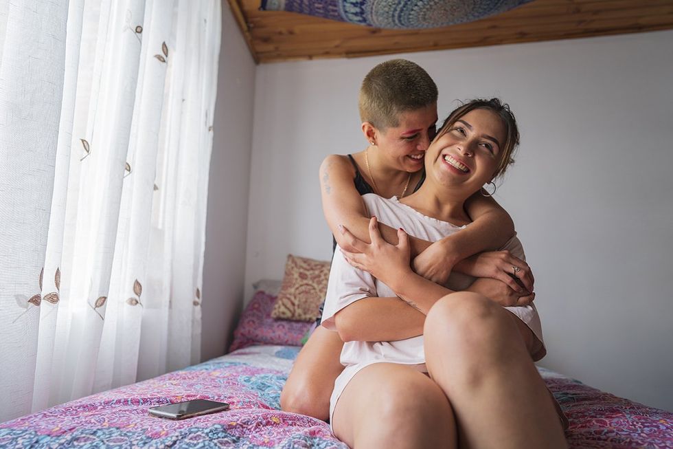 lesbians on the bed