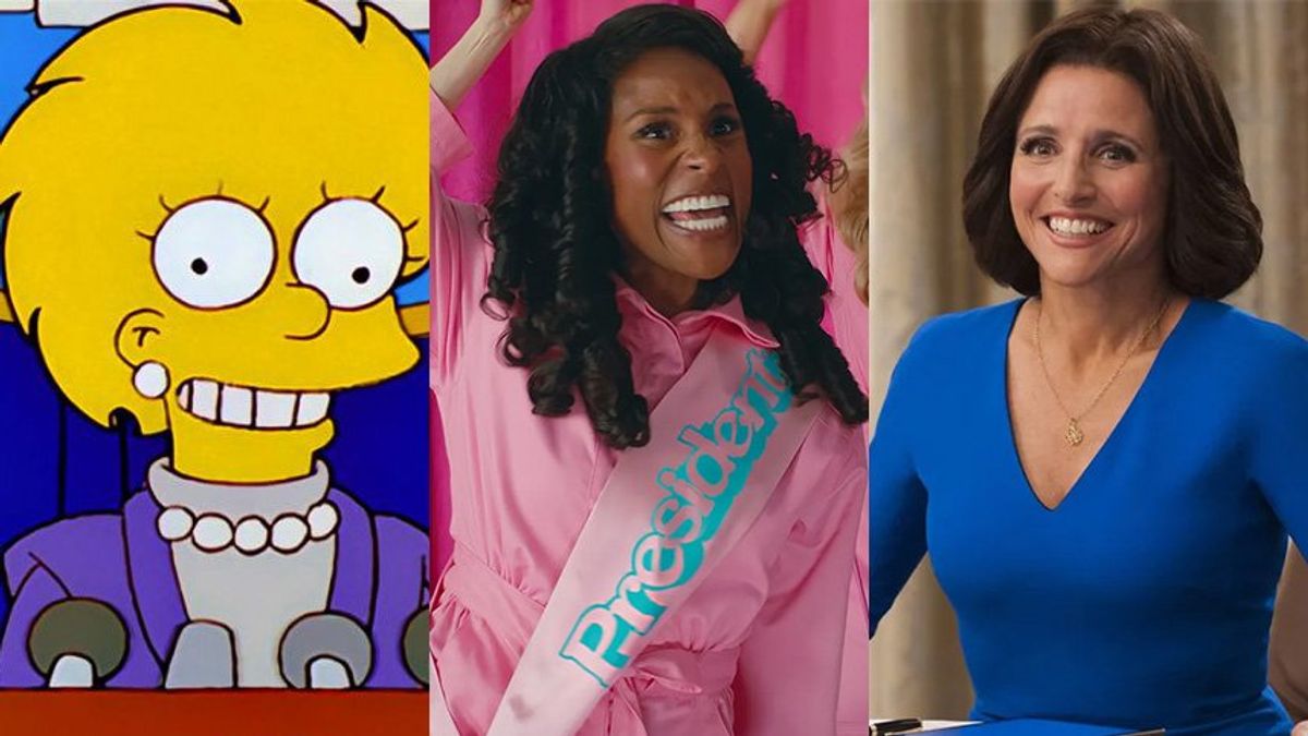 LiLisa Simpson Issa Rae in Barbie and Julia Louis-Dreyfus in Veep all predicate Kamala Harris running for president 